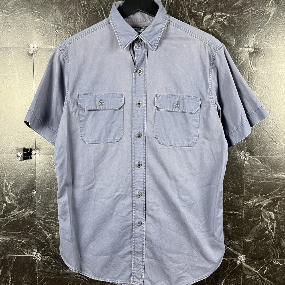 Polo Ralph Lauren Men's Blue Utility Chambray Button Shirt Medium